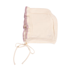 Numu Contrast Scalloped Edge Bonnet