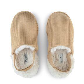 Fur Lined Ribbed Slippers