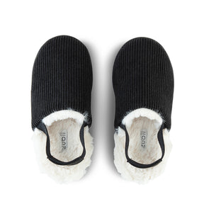Fur Lined Ribbed Slippers