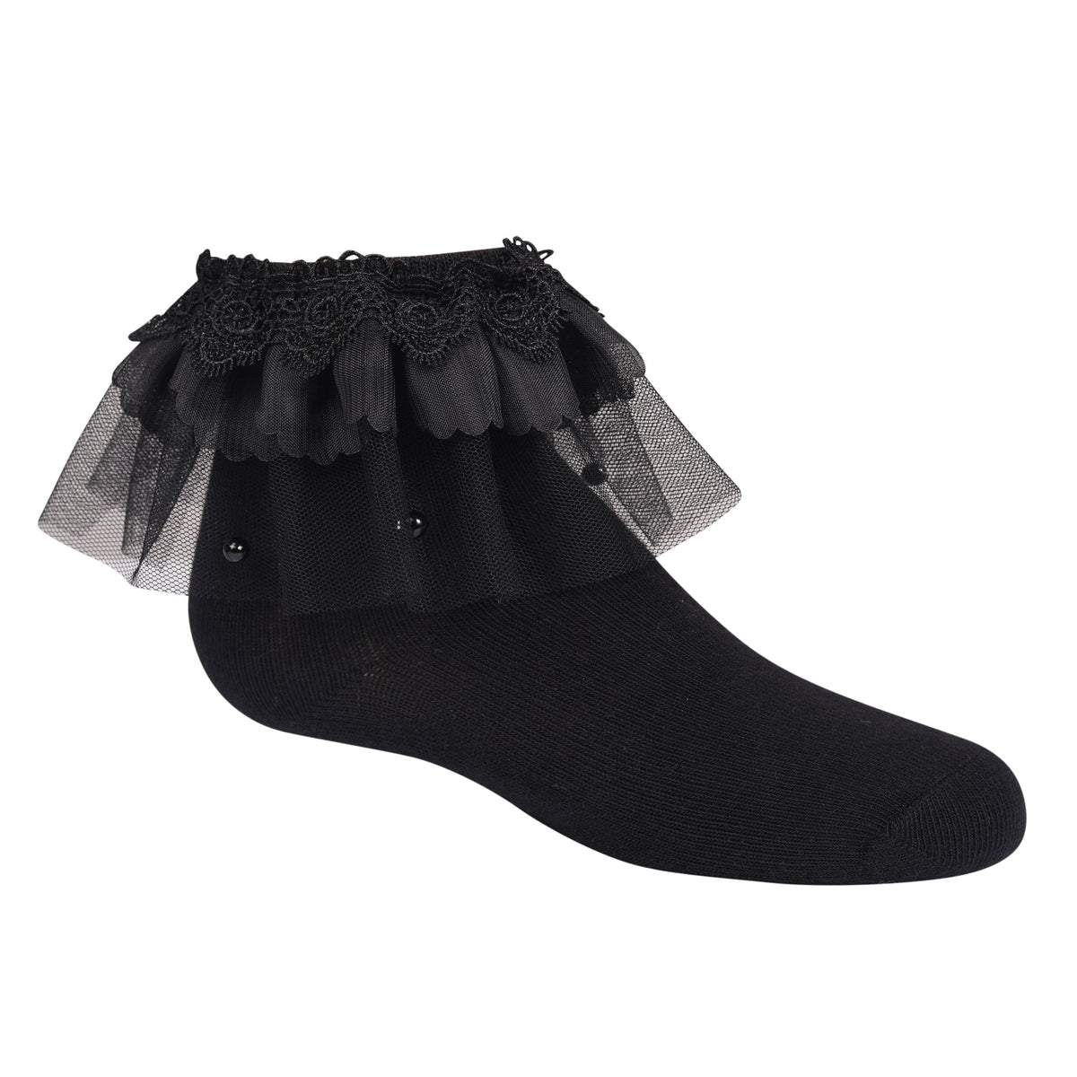Off White Lace Trim] Ruffle Ankle Socks – The Spotted Phoenix, LLC