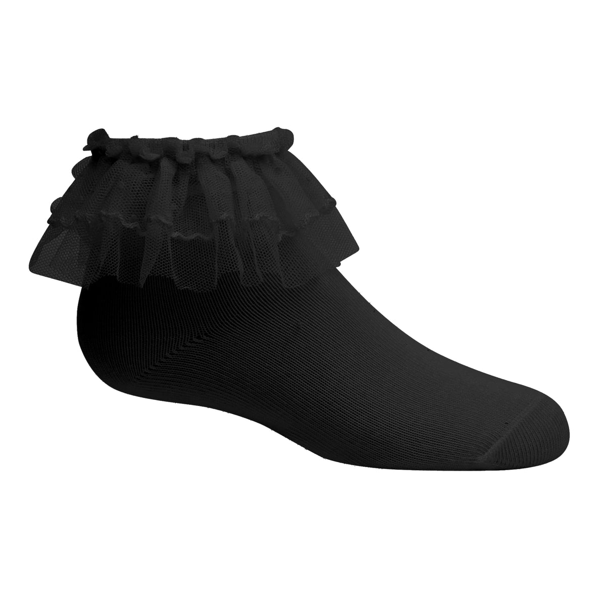 Tulle Double Ruffle Ankle